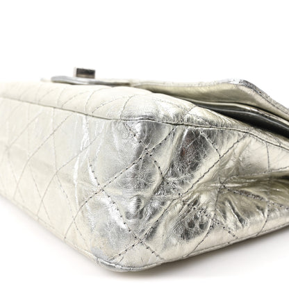 Chanel Metallic Aged Calfskin Quilted 2.55 Reissue 227 Flap Silver 10 of 10