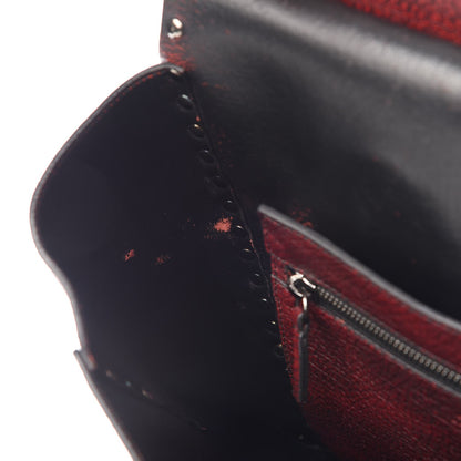 Versace Grained Calfskin Palazzo Studded Backpack Rosso Nero Black 7 of 10