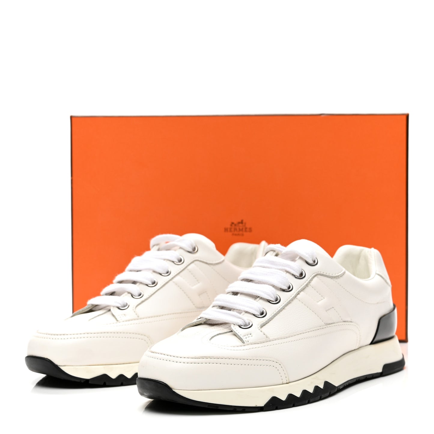 Calfskin Womens Trail Sneakers 36.5 White