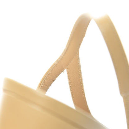 Chanel Goatskin Grosgrain Cap Toe CC Slingback Pumps 39.5 Beige Black 12 of 16