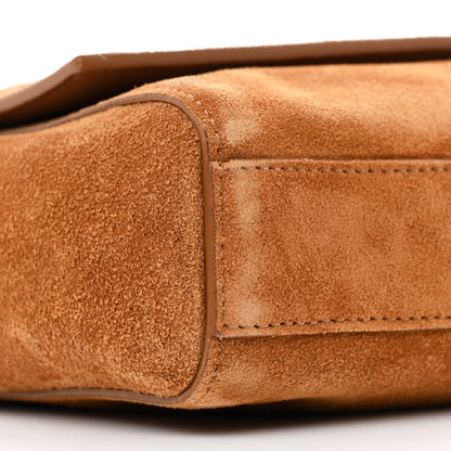 Saint Laurent Smooth Calfskin Suede Medium Reversible Monogram Kate Satchel Brick 9 of 11
