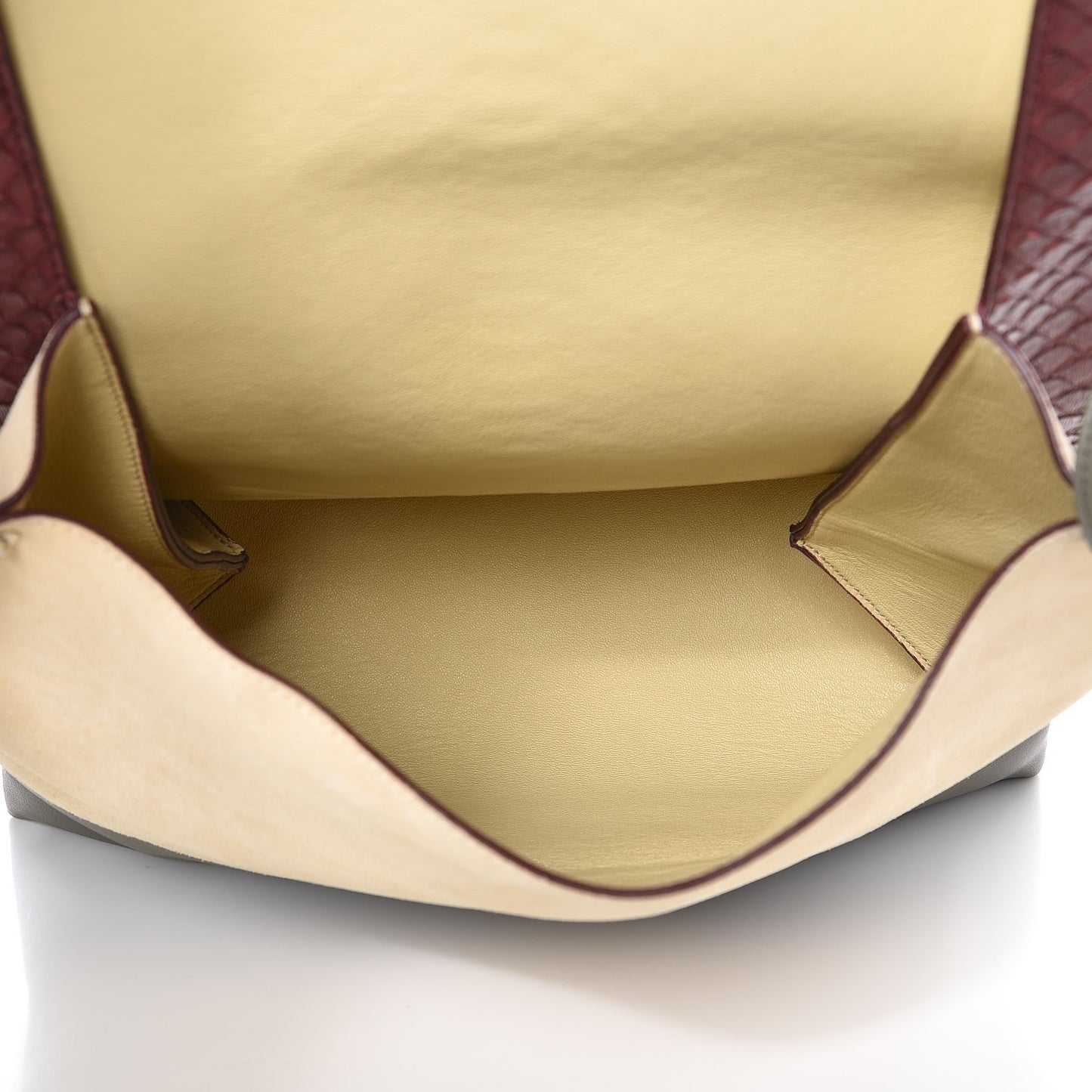 Python Calfskin All Soft Shoulder Bag Burgundy