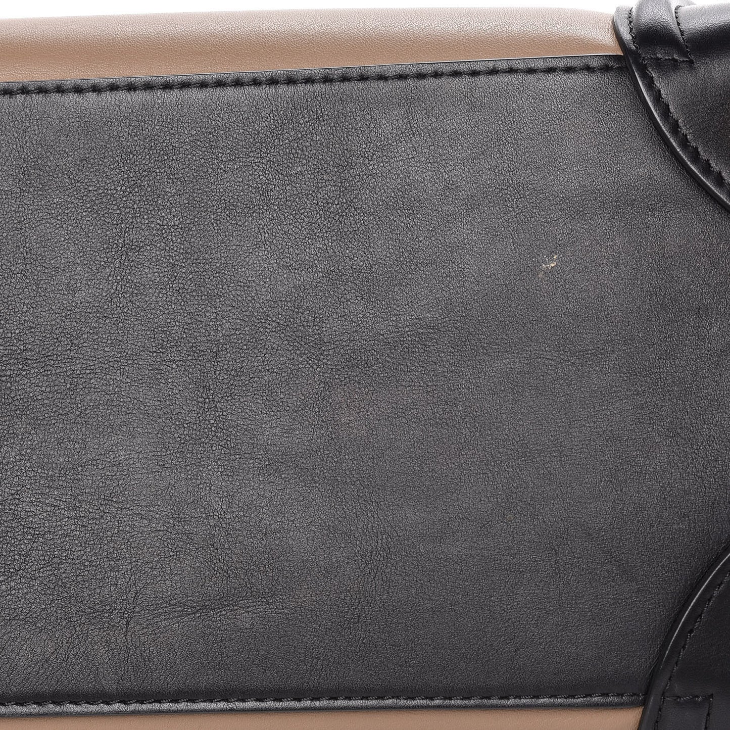 Smooth Calfskin Suede Mini Tri-Color Luggage Beige