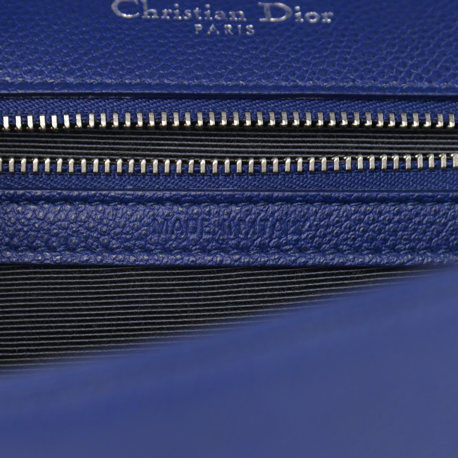 Christian Dior Grained Calfskin Medium Diorama Flap Bag Blue 8 of 13