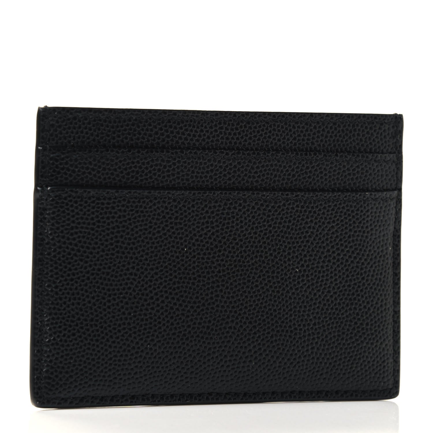 Saint Laurent Grain De Poudre Monogram Credit Card Case Black 2 of 4