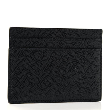 Saint Laurent Grain De Poudre Monogram Credit Card Case Black 2 of 4