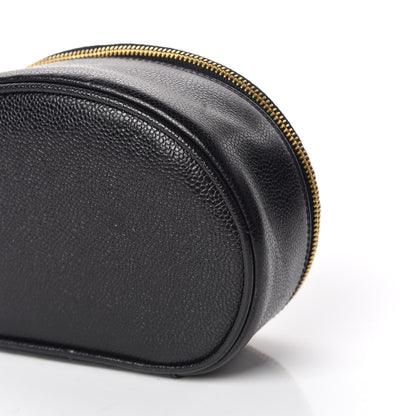 Chanel Caviar Round Jewelry Travel Case Black 7 of 11
