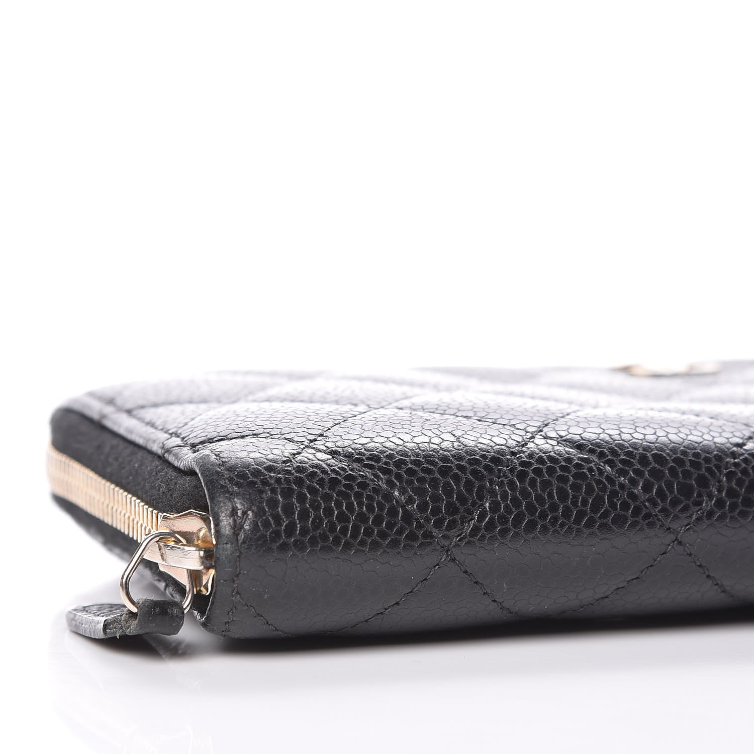 Chanel Caviar Quilted Large Zip Around Wallet Black 10 of 14