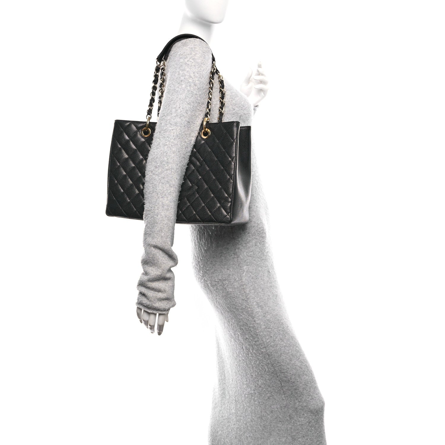 Chanel Caviar Quilted Grand Shopping Tote GST Black 2 of 11