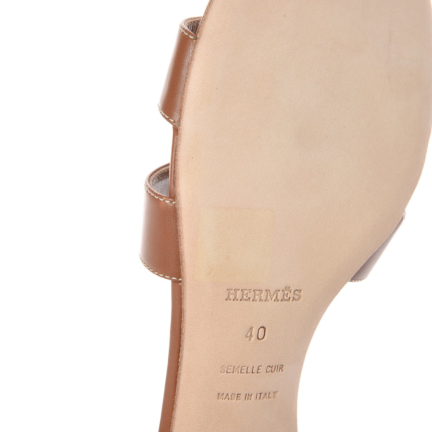 Calfskin Oasis Sandals 40 Gold