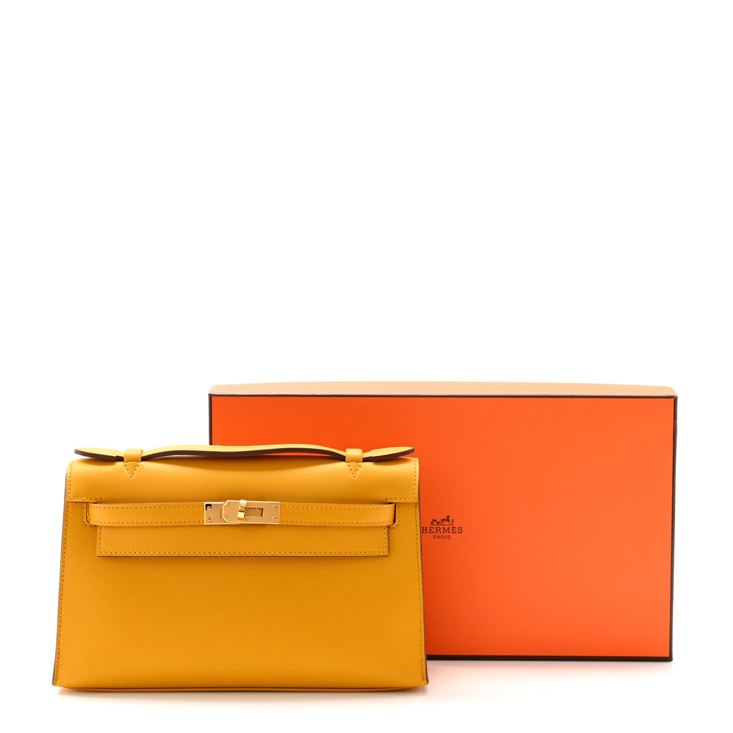 Swift Kelly Pochette Clutch Jaune Ambre