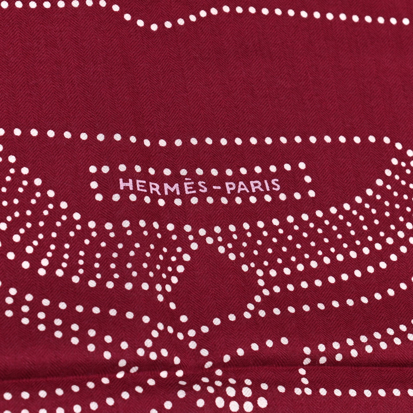 Cashmere Silk Brandebourgs Points Shawl 140 Bordeaux White Vert