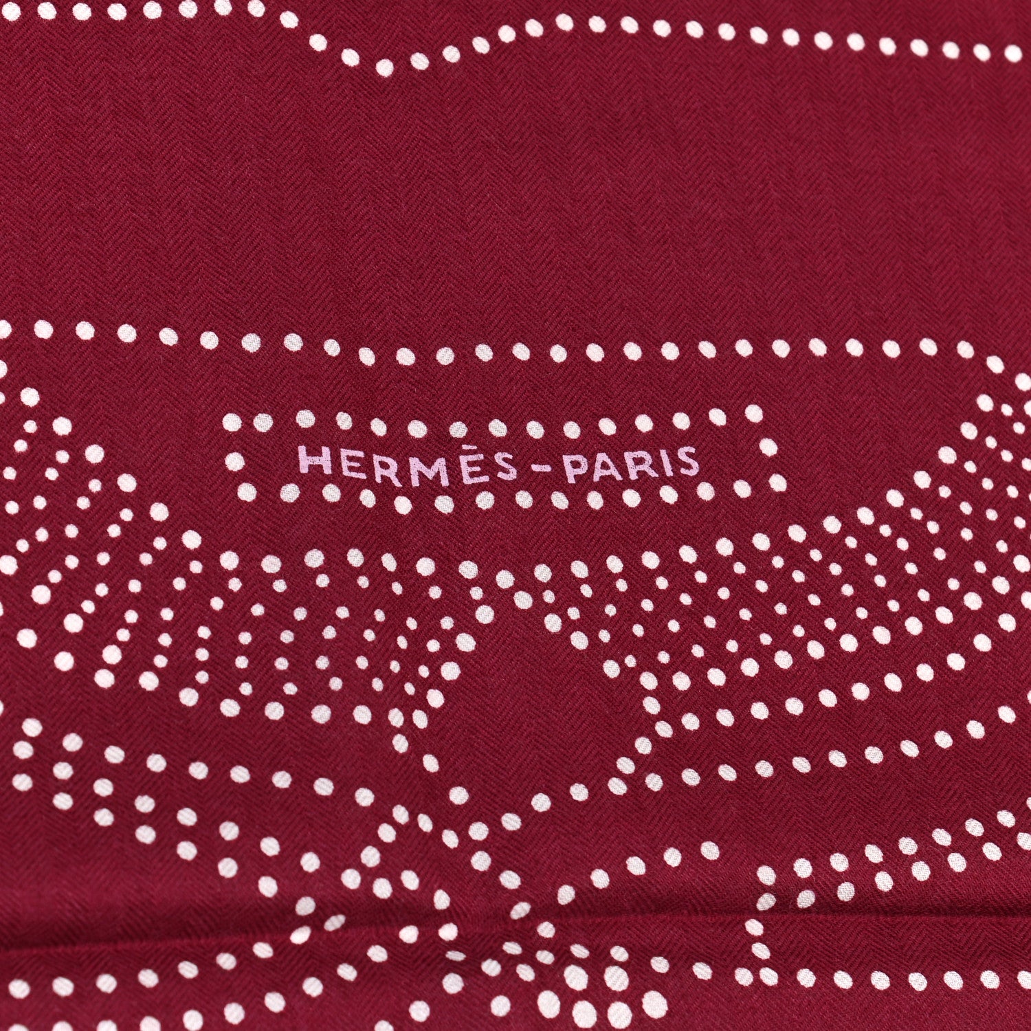Hermes Cashmere Silk Brandebourgs Points Shawl 140 Bordeaux White Vert 2 of 5