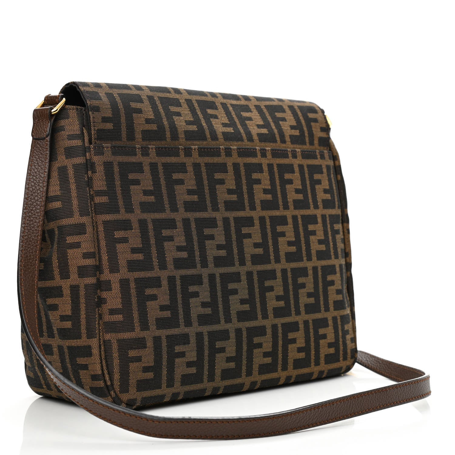 Fendi Zucca Vitello Artic Messenger Bag Tobacco Castagna 2 of 7