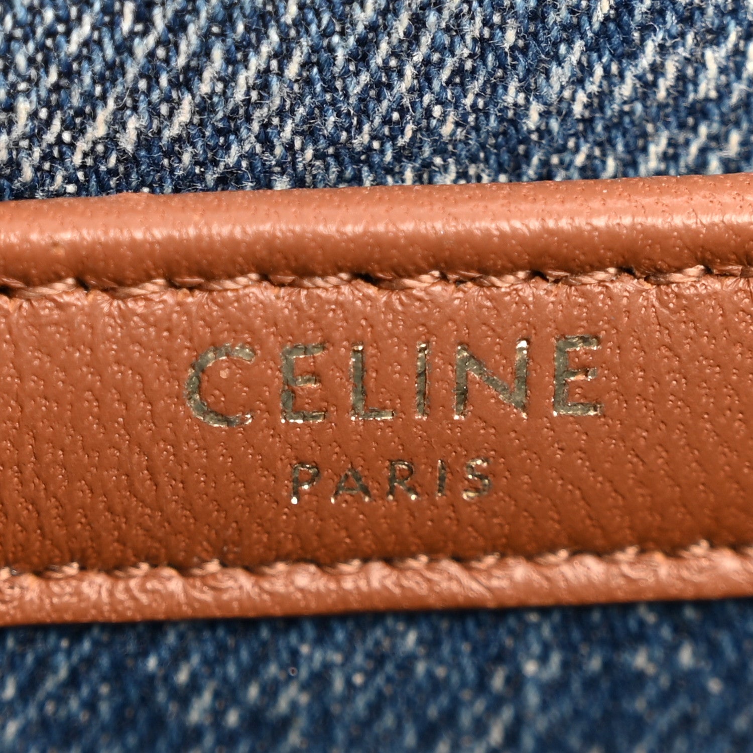 Celine Denim Matelasse Chain Shoulder Bag Blue 6 of 13