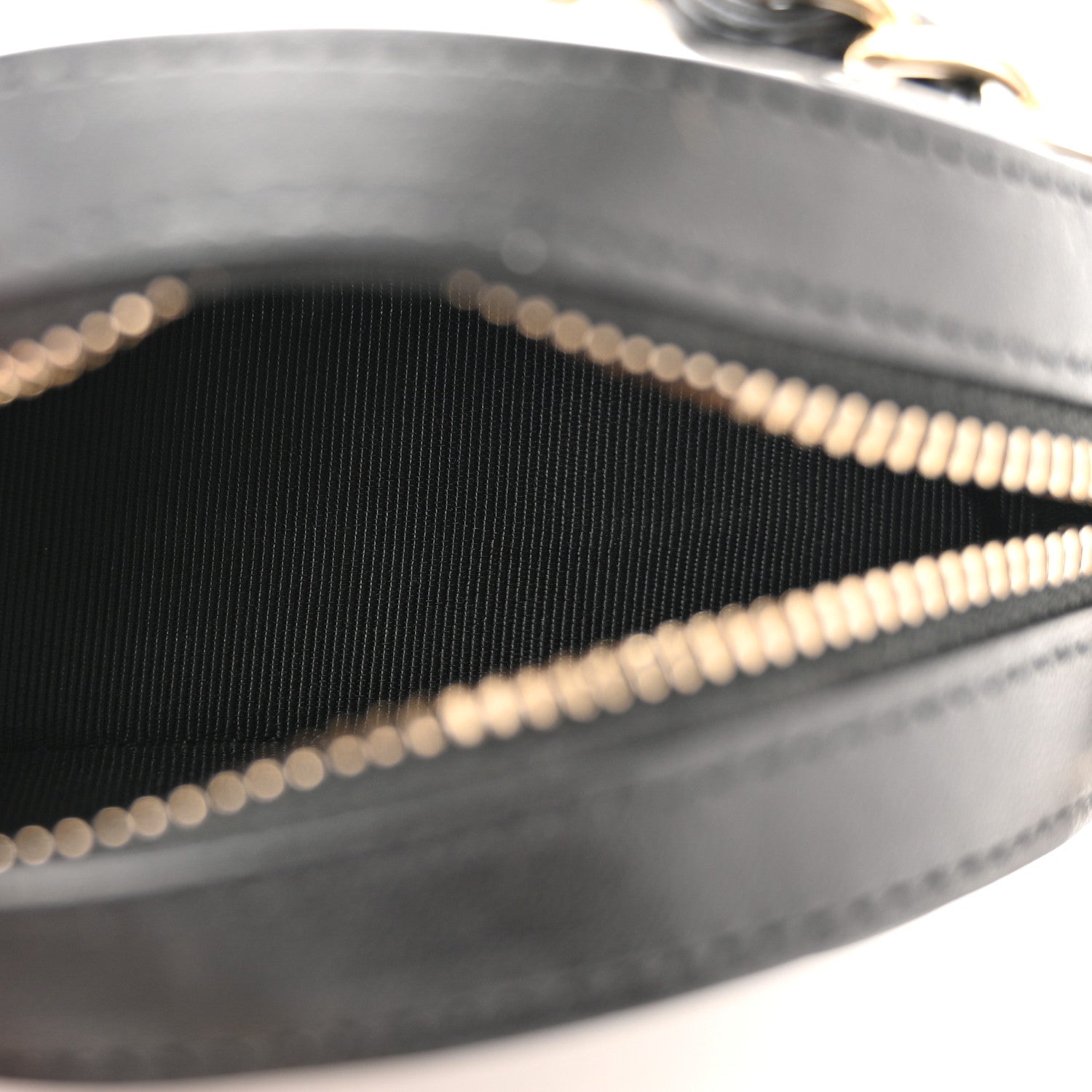 Chanel Lambskin Quilted Chain Round Mini Clutch Black 5 of 11
