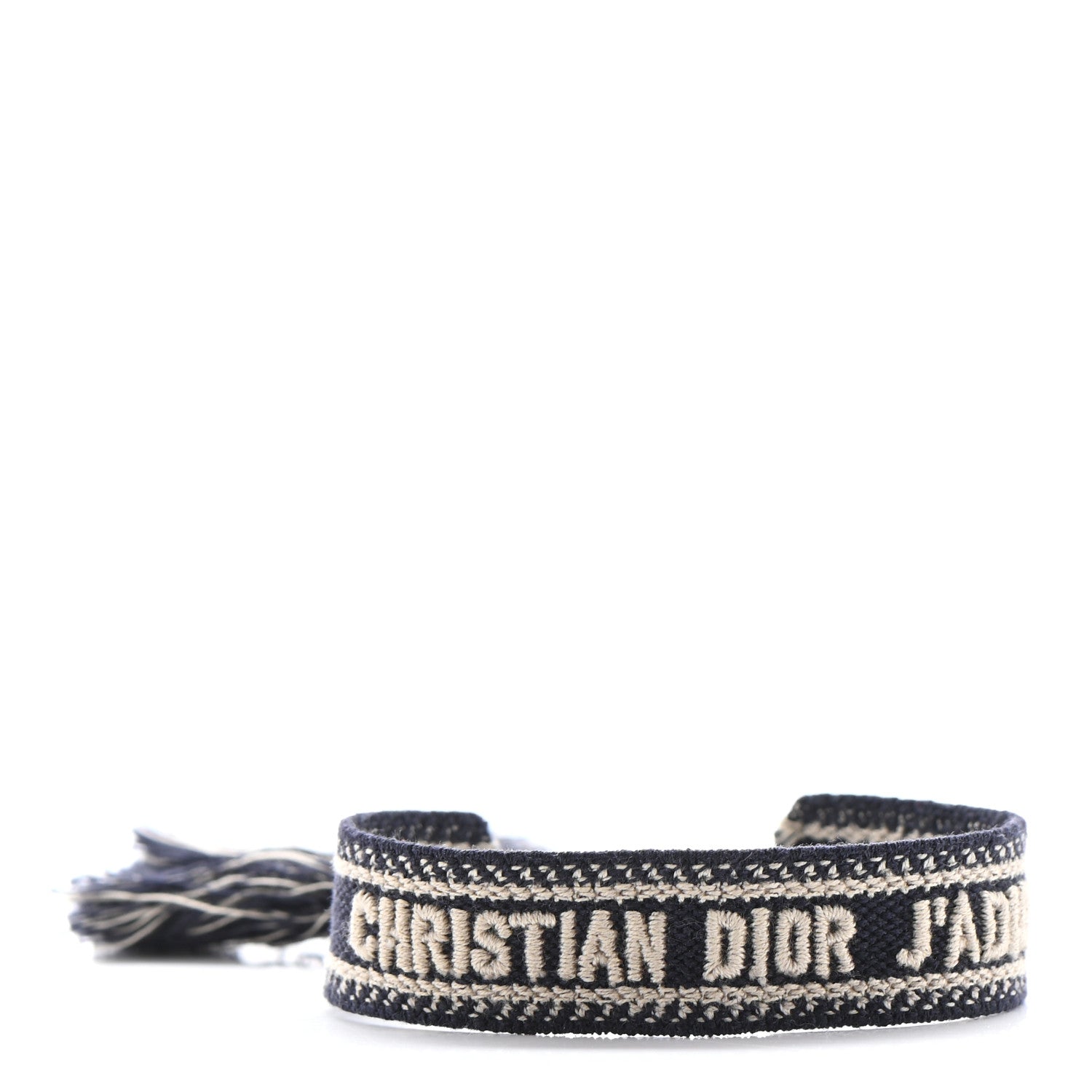 Christian Dior Woven Cotton J'Adior Friendship Bracelet Navy 1 of 4