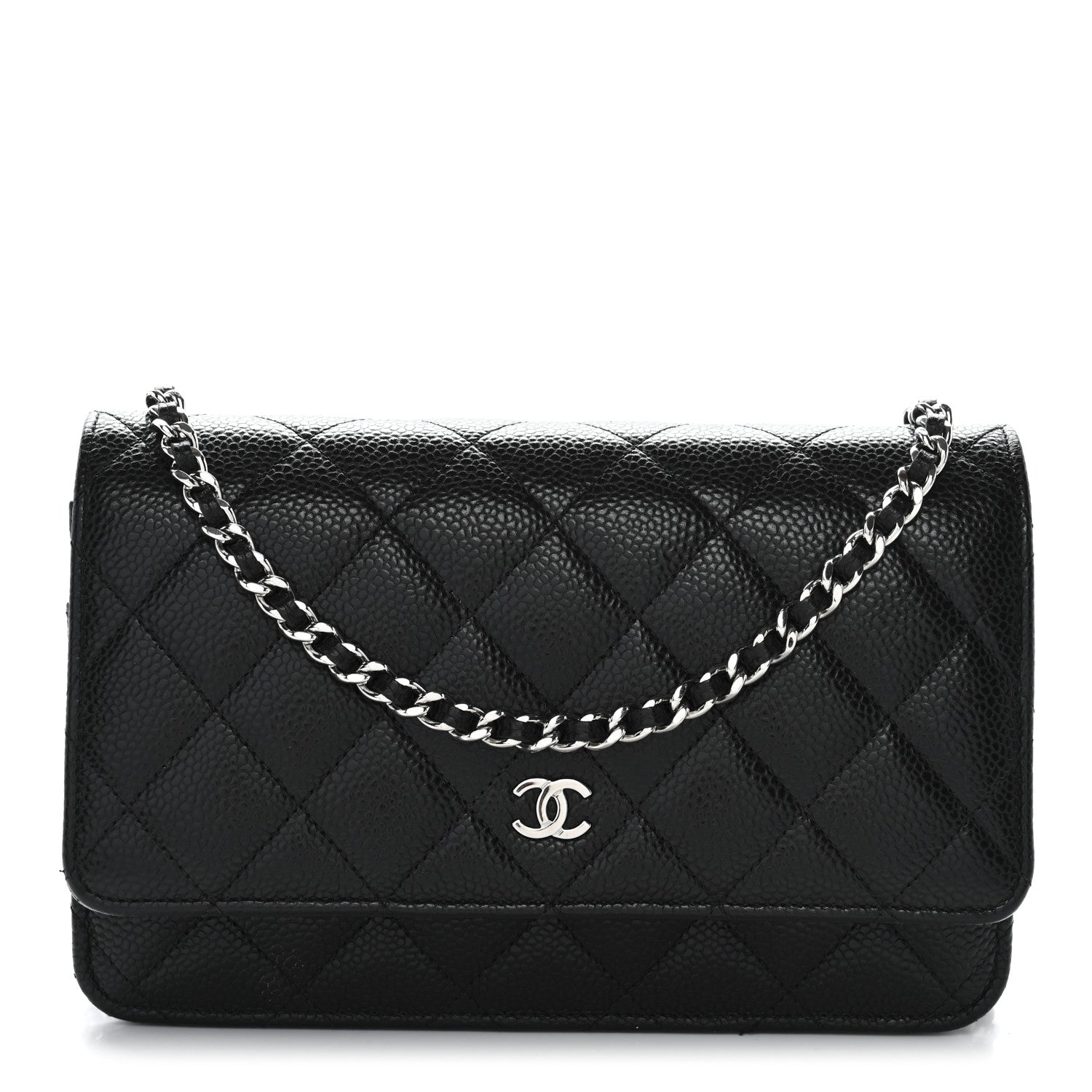 Chanel Caviar Quilted Wallet on Chain WOC Black 1 of 12