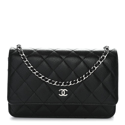 Chanel Caviar Quilted Wallet on Chain WOC Black 1 of 12