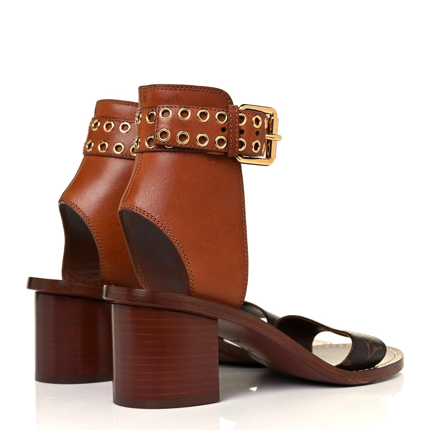 Calfskin Monogram Passenger Sandals 37 Cognac