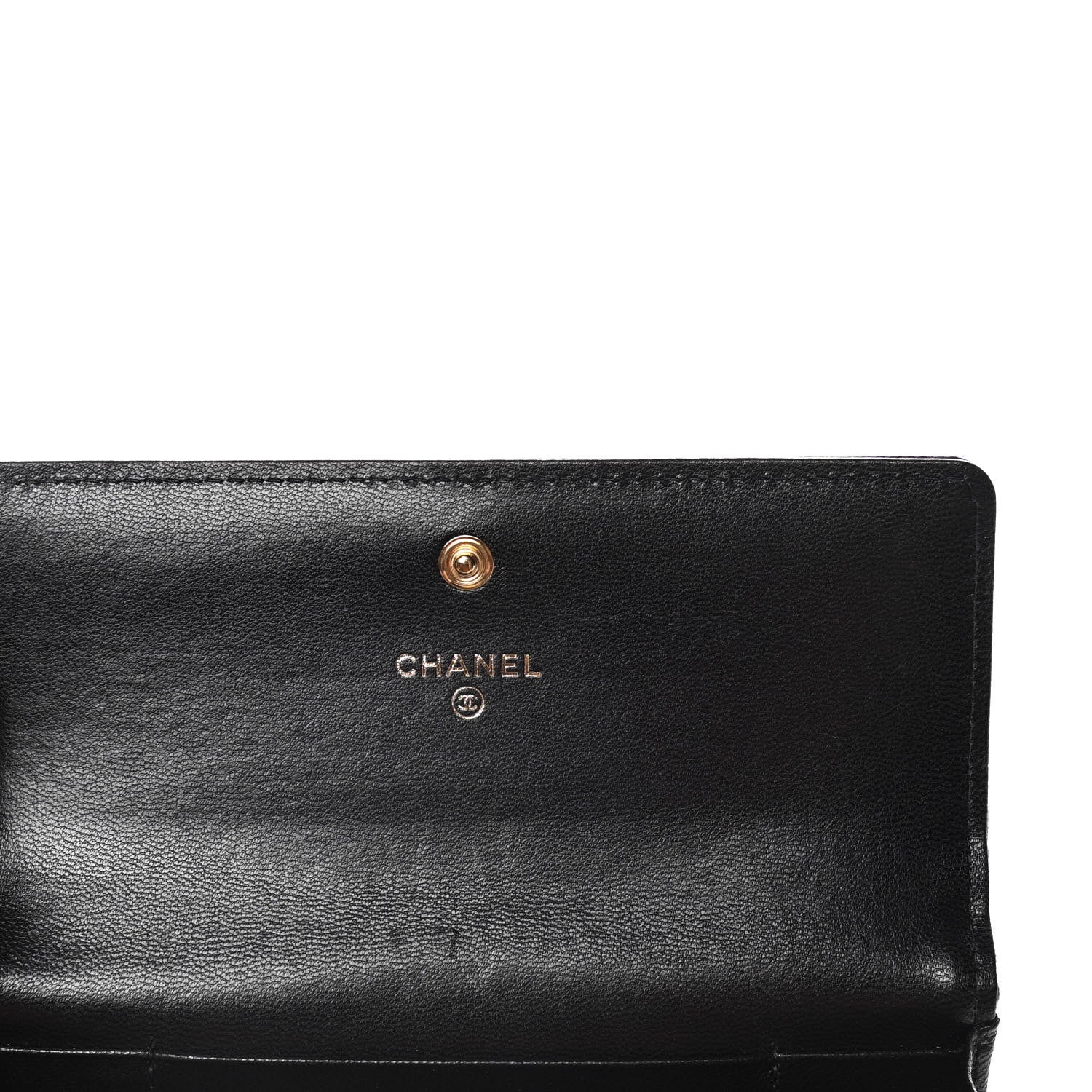 Chanel Shiny Goatskin Quilted Chanel 19 Flap Wallet Black 6 of 11