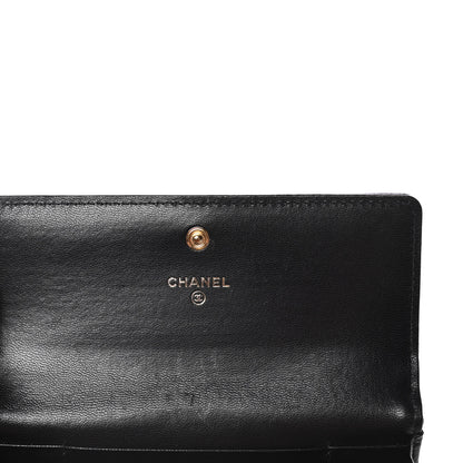 Chanel Shiny Goatskin Quilted Chanel 19 Flap Wallet Black 6 of 11