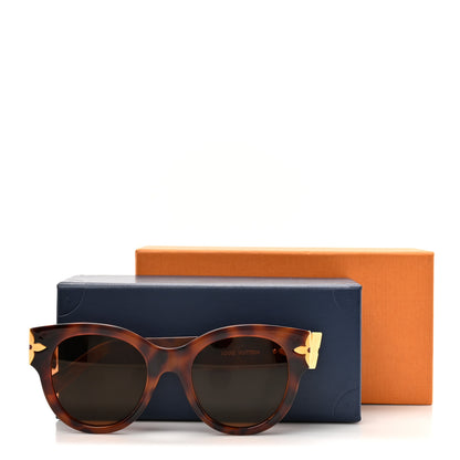 Louis Vuitton Acetate Flower Edge Round Sunglasses Z1778E Tortoise 7 of 7