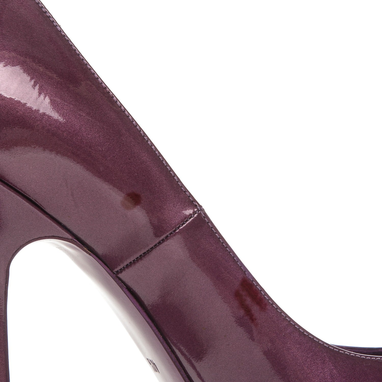 Saint Laurent Patent Tribtoo 105 Pumps 40.5 Purple 7 of 7