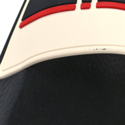 Gucci Rubber Stripe Mens Pool Slide Sandals 9 Ecru Poppy Black 9 of 9