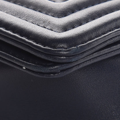 Chanel Calfskin Quilted Medium Boy Flap Navy Blue 9 of 11