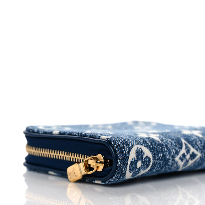 Louis Vuitton Denim Monogram Jacquard Zippy Coin Purse Bleu 7 of 9