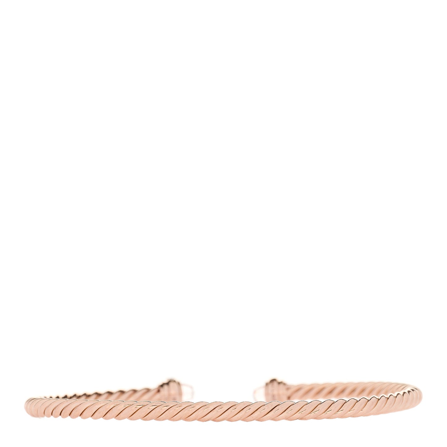 18K Rose Gold Diamond Morganite 3mm Cablespira Bracelet