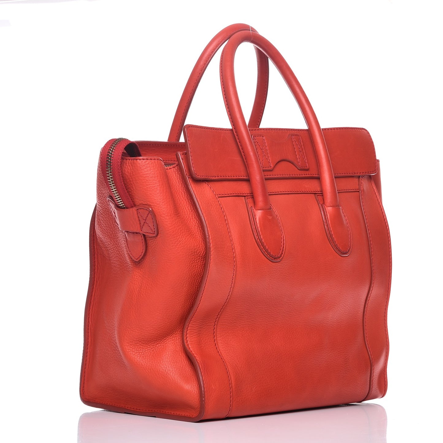 Calfskin Mini Luggage Vermillion