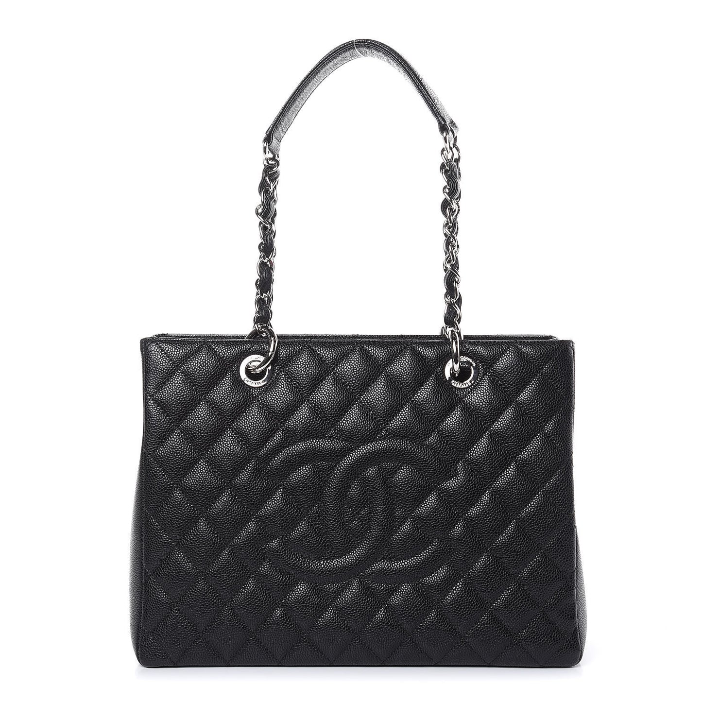 Caviar Quilted Grand Shopping Tote GST Black