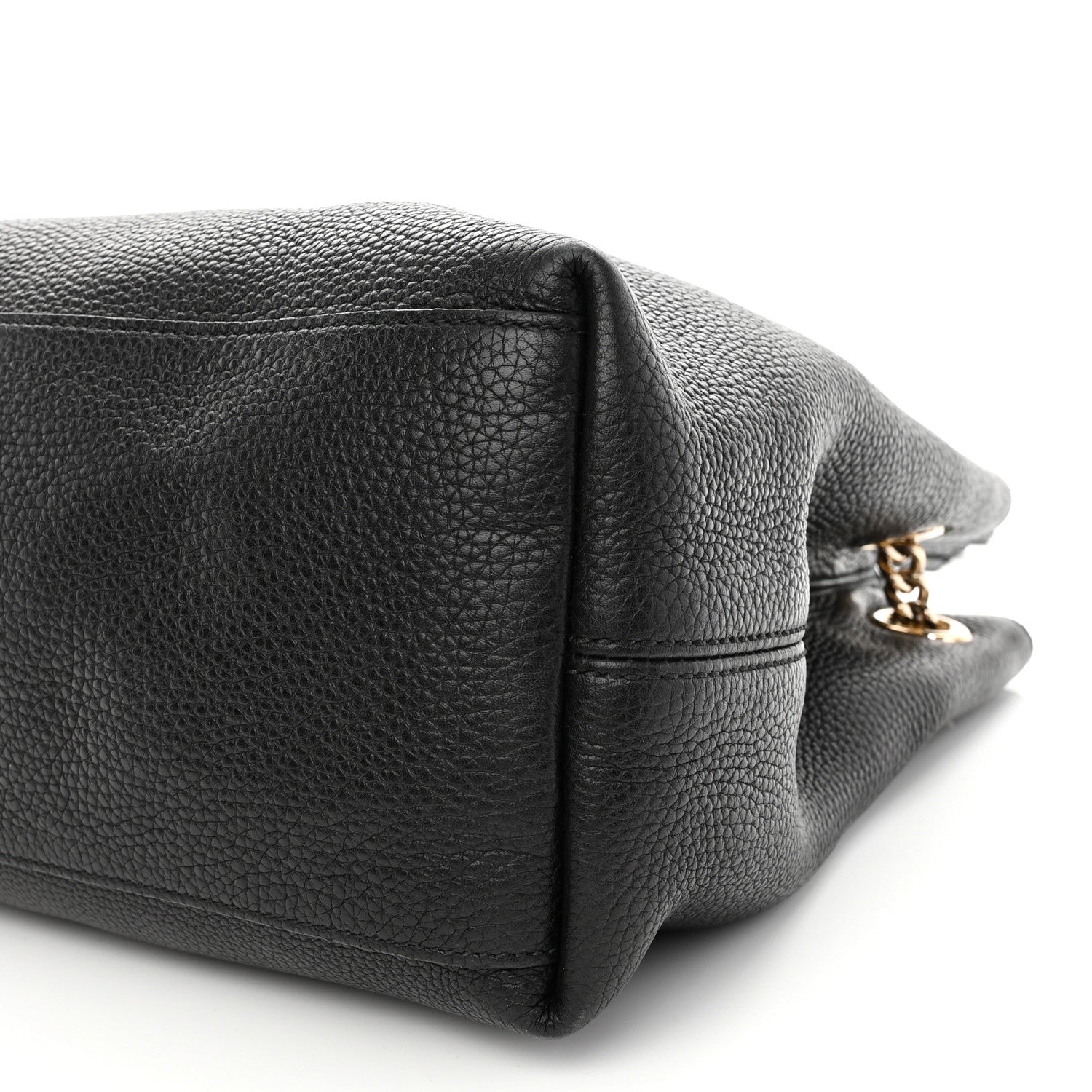 Gucci Pebbled Calfskin Medium Soho Chain Shoulder Bag Black 8 of 9
