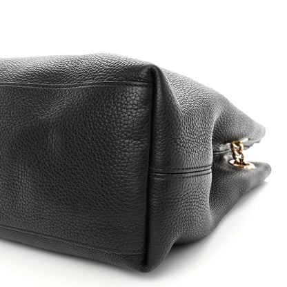 Gucci Pebbled Calfskin Medium Soho Chain Shoulder Bag Black 8 of 9