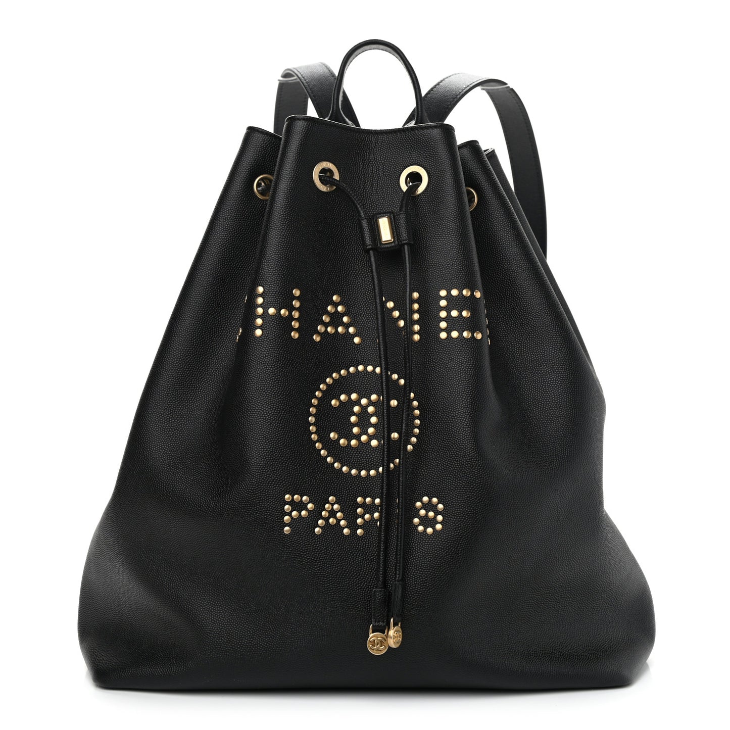 Caviar Deauville Drawstring Backpack Black