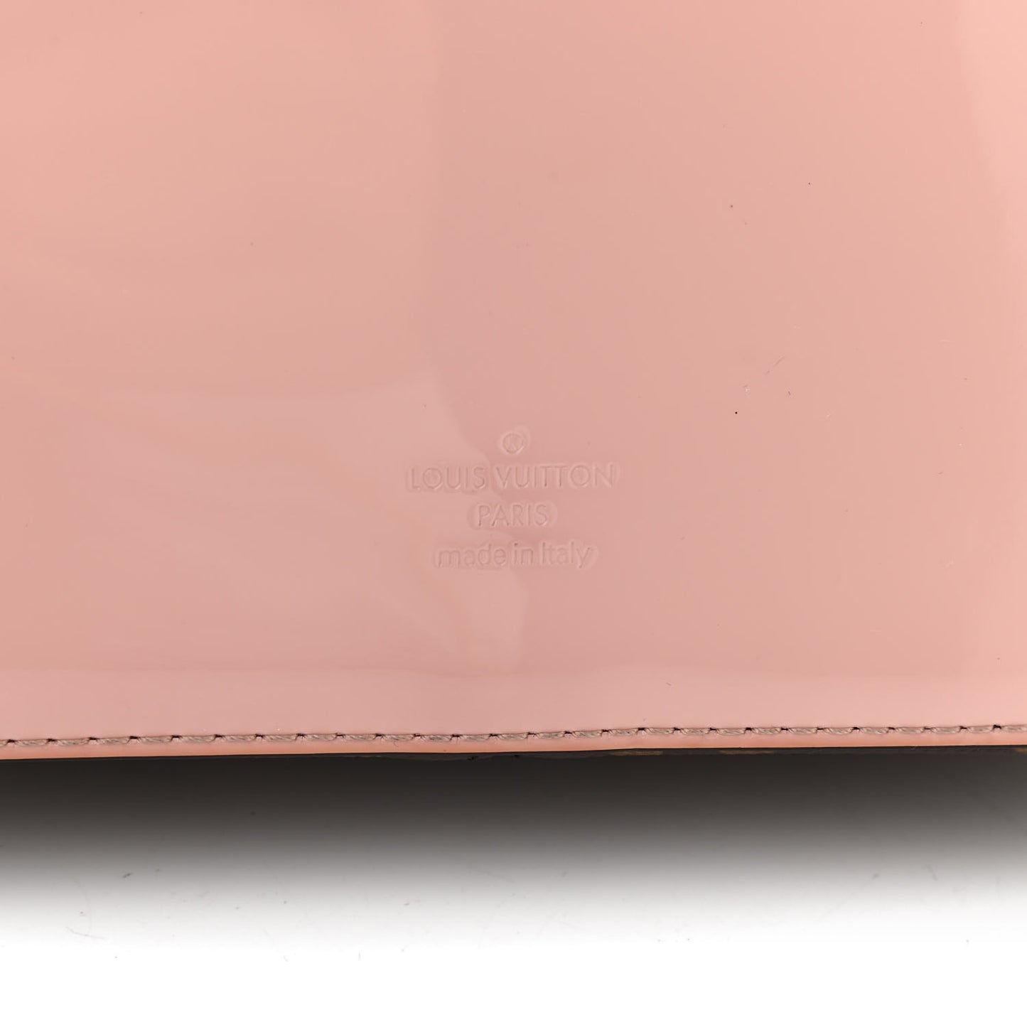 Patent Calfskin Monogram Cherrywood BB Rose Ballerine