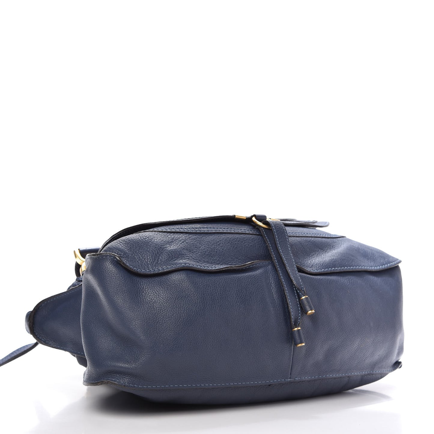 Calfskin Large Marcie Satchel Royal Navy