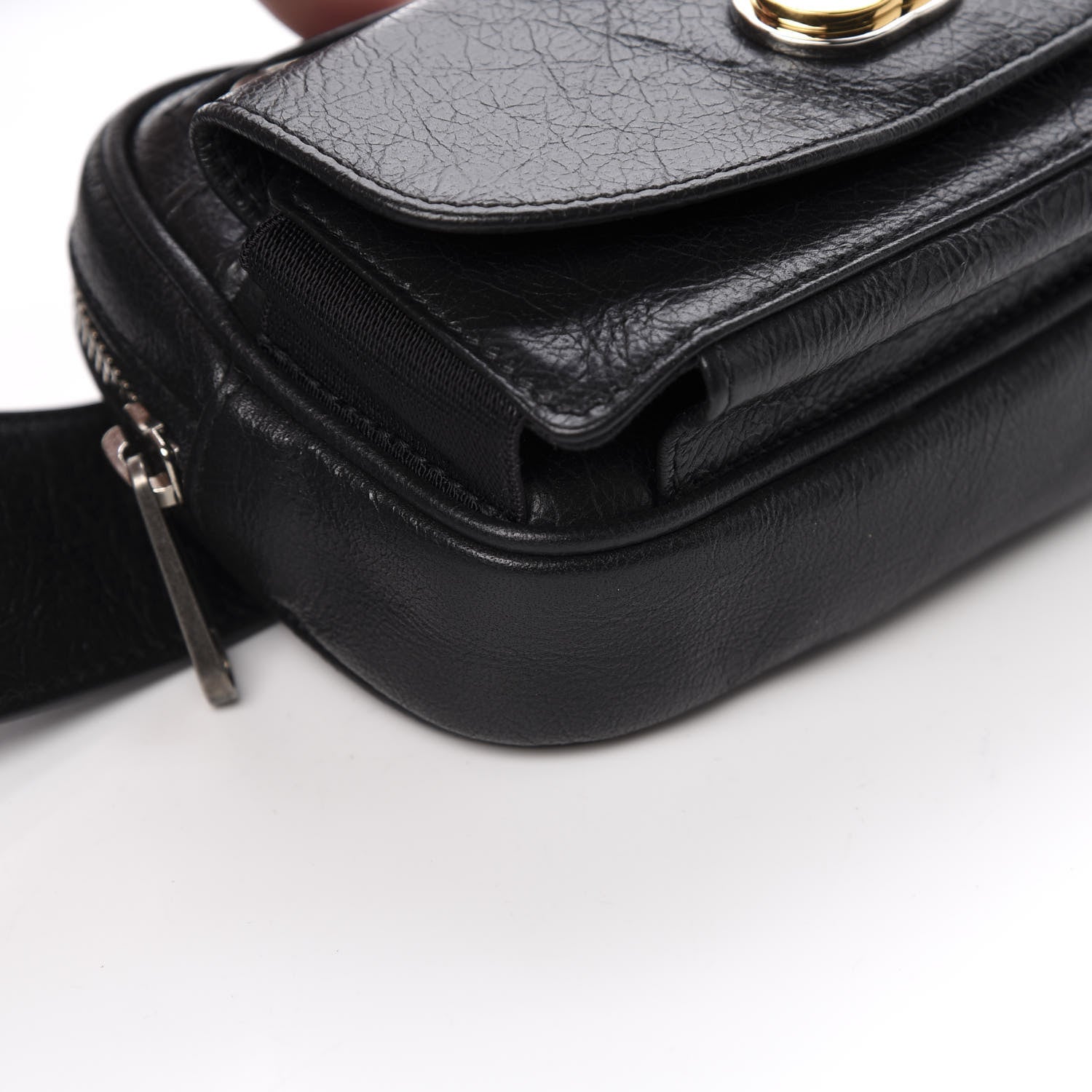 Gucci Fluffy Calfskin Mini Morpheus Belt Bag 90 36 Black 9 of 12