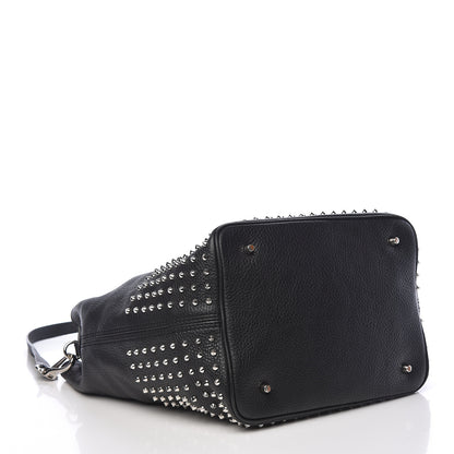 Burberry Calfskin Studded Medium Susanna Hobo Black 4 of 12