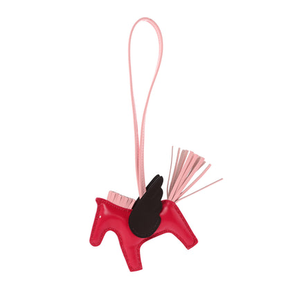 Hermes Milo Lambskin Grigri Rodeo Pegase Horse Bag Charm PM Framboise Rose Sakura Rouge Sellier 1 of 4