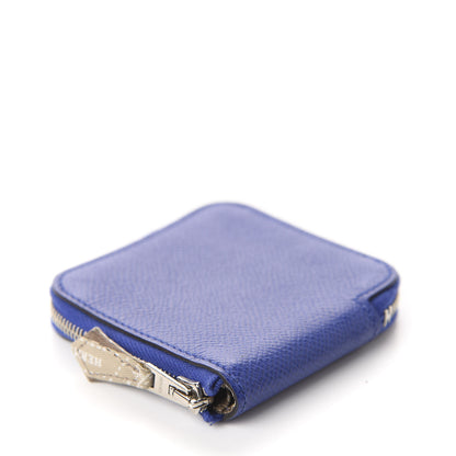 Hermes Epsom Silk'in Coin Purse Bleu Electrique 4 of 7