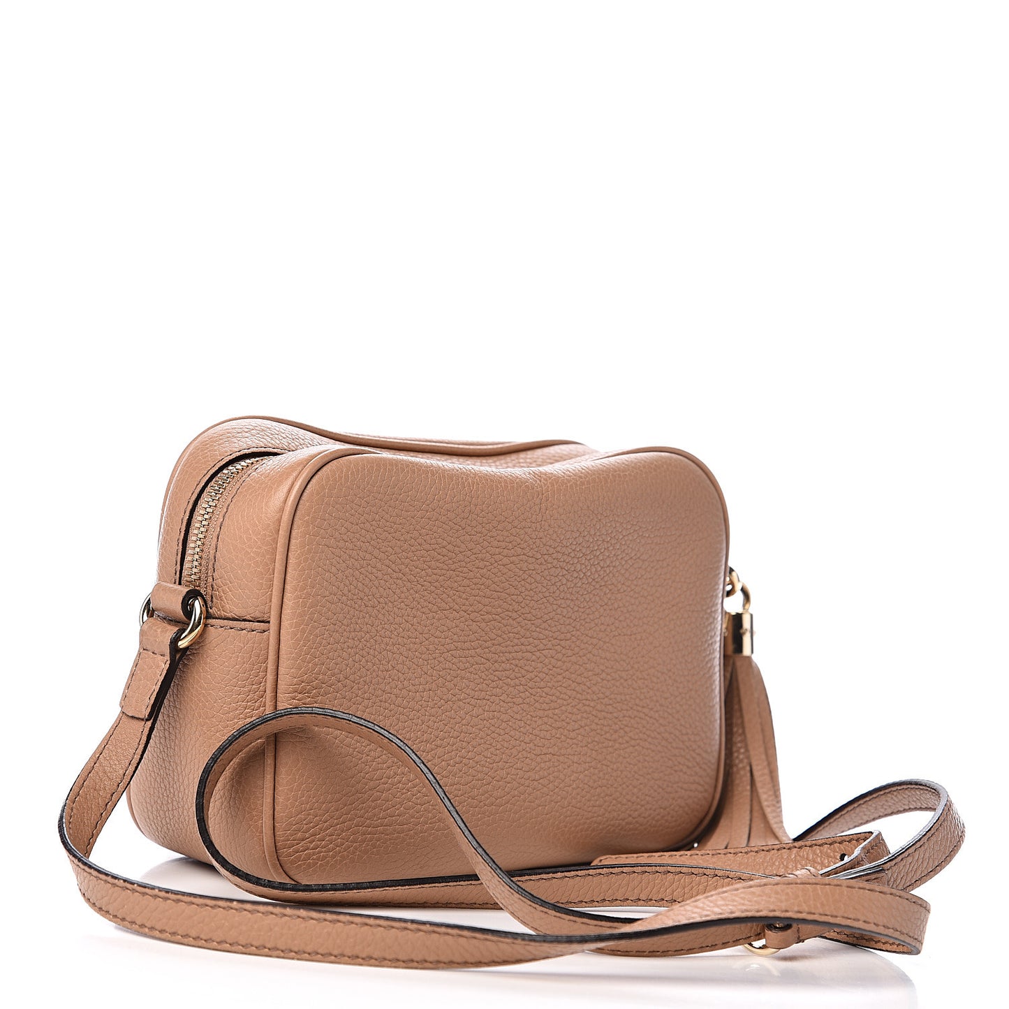 Pebbled Calfskin Small Soho Disco Bag Rose Beige