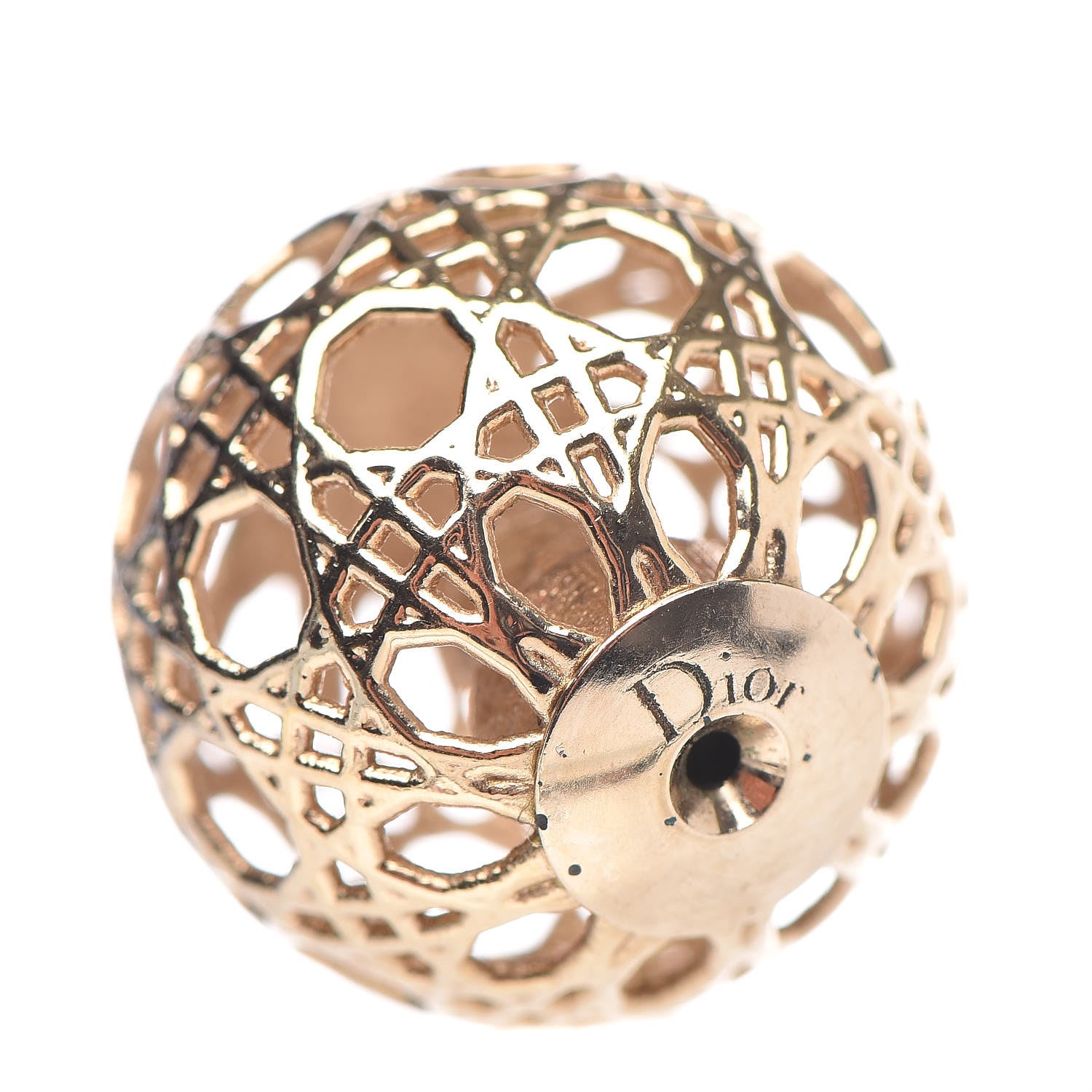 Christian Dior Cannage Mise En Dior Tribal Earrings Gold 3 of 4