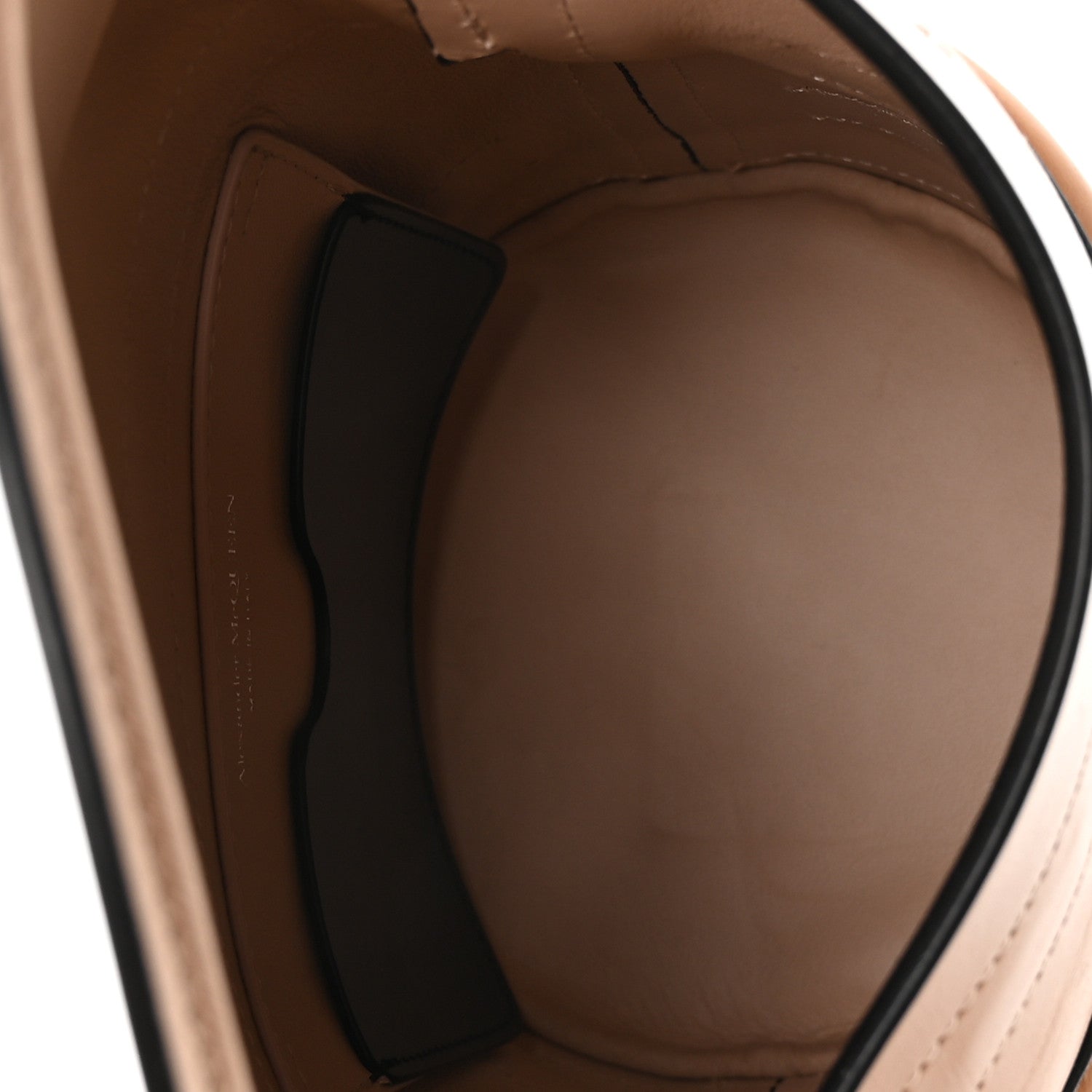 Alexander McQueen Calfskin Curve Bucket Bag Tan 5 of 11