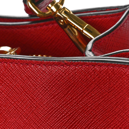 Prada Saffiano Soft Triple Pocket Tote Rosso 16 of 17