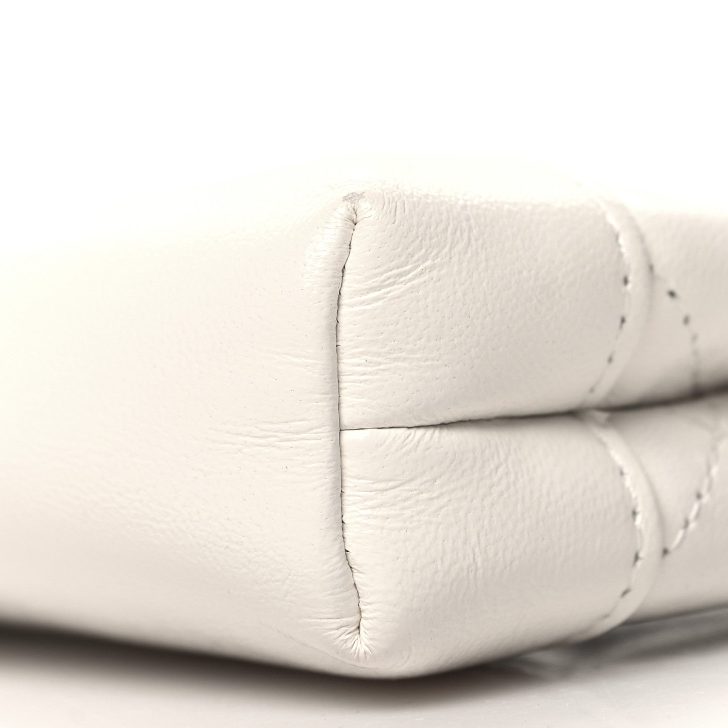 Chanel Shiny Lambskin Quilted Micro 31 Clutch With Chain White 10 of 10