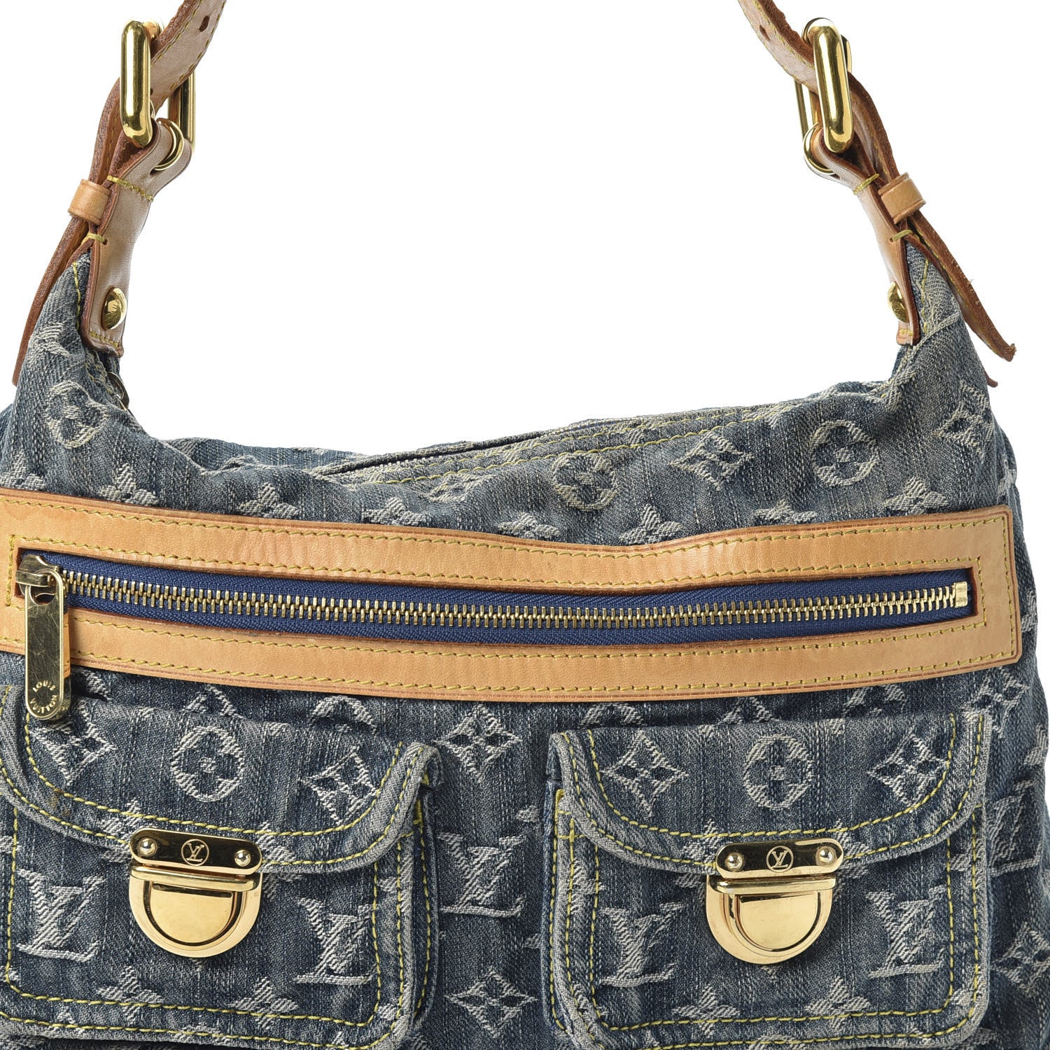 Louis Vuitton Monogram Denim Baggy PM Blue 8 of 8