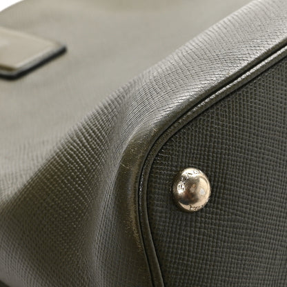 Prada Saffiano Cuir Open Promenade Tote Militare 10 of 13